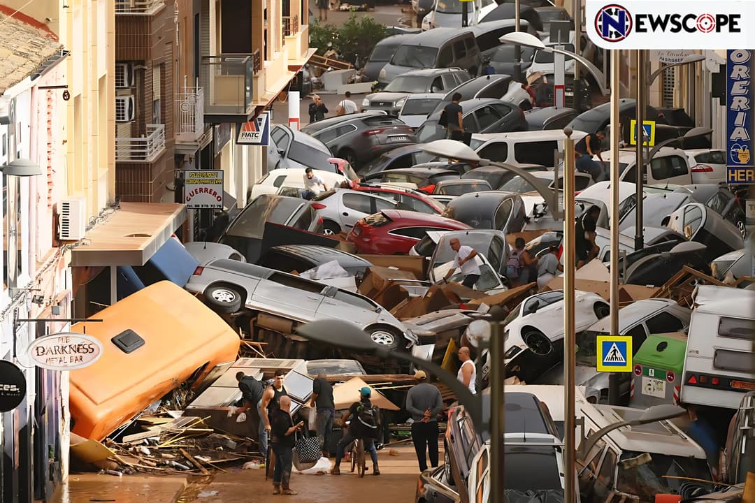 Climate change : devastating floods in Valencia region in Spain